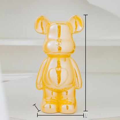 Aesthetic Bear Brick Ceramic Statue