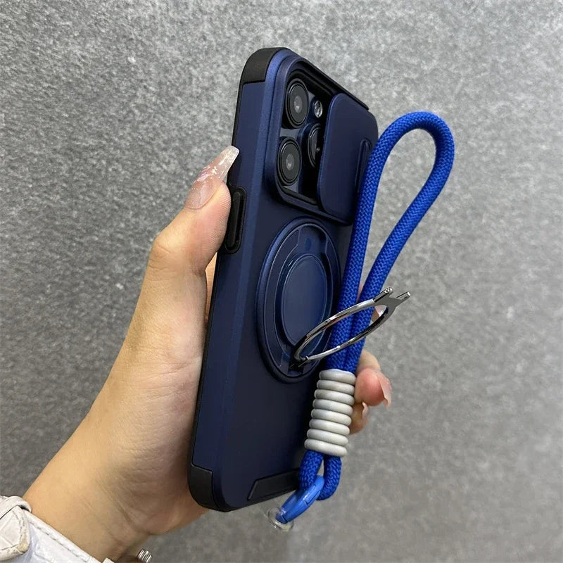 Armor Magnetic Bracket Case for iPhone